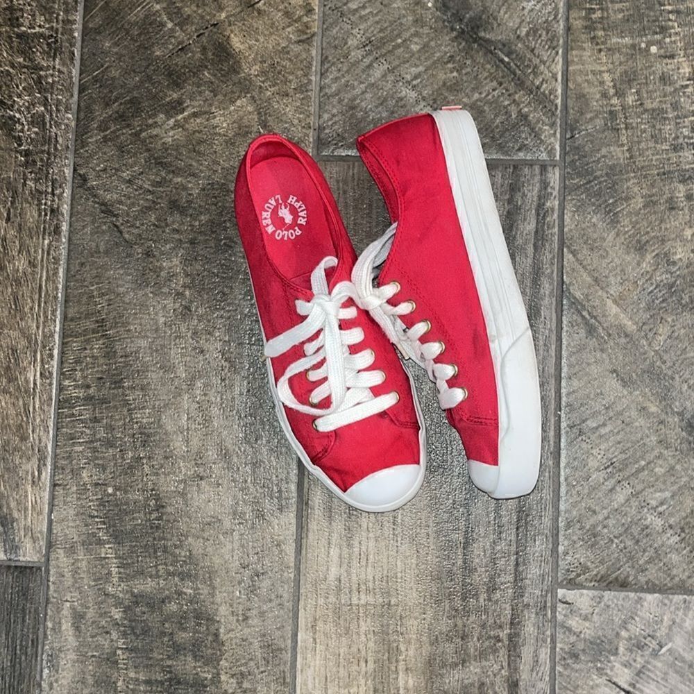 Vintage Polo Ralph Lauren red sneakers